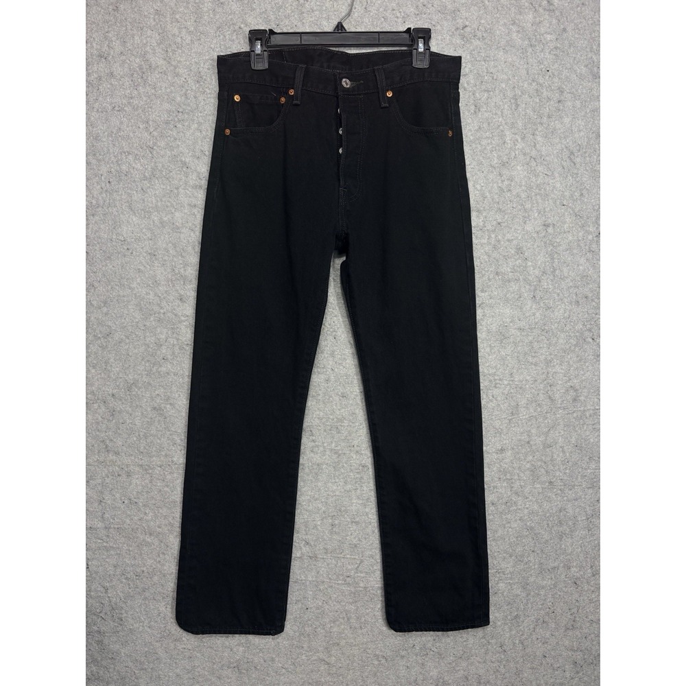 Levi's 501 Original Fit Jeans Mens 32x30 (27") Straight Leg Button Fly Black Exc